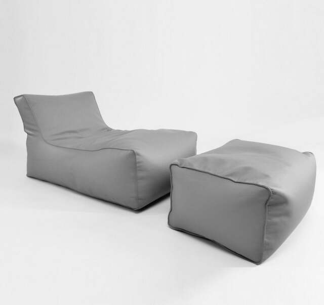 Luxury Lounge Beanbag Chair Cover Only Minimalist Design Loft Style Eco Artificial Leather - image 1