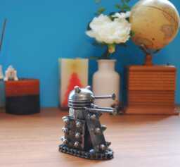 Robot Scrap Metal Sculpture, Handmade Desk Paperweight, Geek Valentine Gift For Him