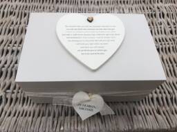 Personalised Shabby Chic Style Memory Box in Memory Of Husband Loved One Wife Friend Or Any Name Loss Bereavement Memorial - thumbnail 1