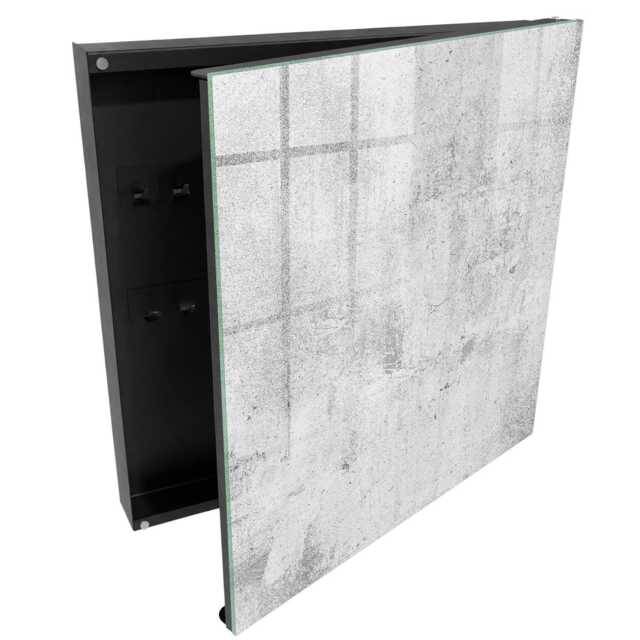Raw Elegance Wall Mounted Key Cabinet, Gray Box For Wall, Minimalist Textures, Lovers Of Modern Interiors - image 1