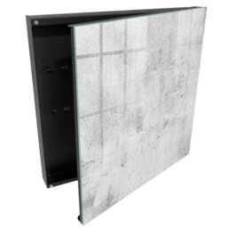 Raw Elegance Wall Mounted Key Cabinet, Gray Box For Wall, Minimalist Textures, Lovers Of Modern Interiors