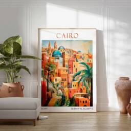 Cairo Travel Print, Poster, Egypt Wall Art, Vacation Vintage Artwork, Gift - thumbnail 3