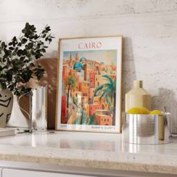 Cairo Travel Print, Poster, Egypt Wall Art, Vacation Vintage Artwork, Gift - thumbnail 2