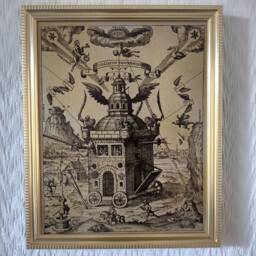 "Invisible College Of The Rosy Cross - Theophilus Schweighardt, 1618 Framed Handmade Reproduction On Canvas 8""x10" - thumbnail 1