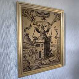 "Invisible College Of The Rosy Cross - Theophilus Schweighardt, 1618 Framed Handmade Reproduction On Canvas 8""x10" - thumbnail 2