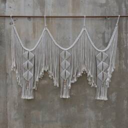 Macrame Wall Hanging, Living Room Decoration, Dorm Headboard - thumbnail 2