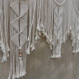 Macrame Wall Hanging, Living Room Decoration, Dorm Headboard - thumbnail 4