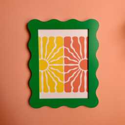 Wavy Picture Frame A4 - Grass Green Free Shipping Australia Gallery Wall Unique Home Decor Gift Australian Made - thumbnail 2