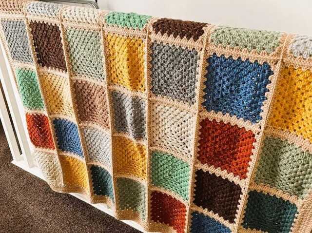 Handmade Crochet Blanket Single Bed Size Throw Soft Acrylic - 66x55 Inches - image 1