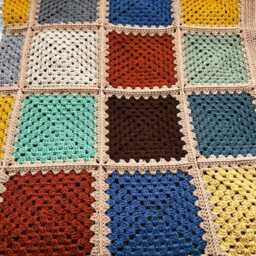 Handmade Crochet Blanket Single Bed Size Throw Soft Acrylic - 66x55 Inches - thumbnail 3