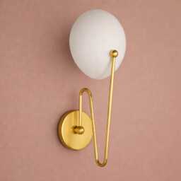 Brass Wall Sconce, Mid-Century Modern Textured Shade Light Picture Frame Light Fixture Lighting