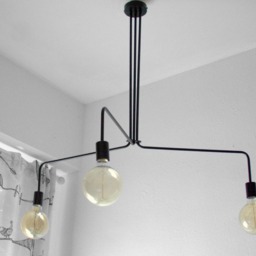 Uma - Black Geometric 3-Light Pendant Lamp Modern Ceiling Lighting Fixture - thumbnail 3