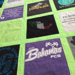 T Shirt Quilt, Memory Deposit, Stadium Blanket, Graduation Gift, College Tee Bedding - thumbnail 2