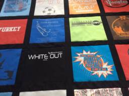 T Shirt Quilt, Memory Deposit, Stadium Blanket, Graduation Gift, College Tee Bedding - thumbnail 1
