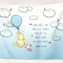 Winnie The Pooh Tapestry, Baby Shower Nursery Decor, Cotton-Poly Wall Hanging - thumbnail 2