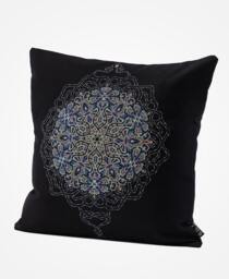 Peyote Mandala Pillow Cover, Decorative Throw Cushion 16x16 , Pillow Case, Psychedelic Gift - thumbnail 1