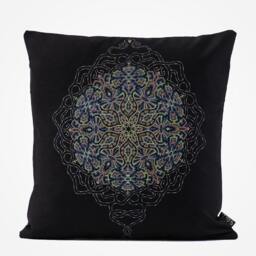 Peyote Mandala Pillow Cover, Decorative Throw Cushion 16x16 , Pillow Case, Psychedelic Gift - thumbnail 2