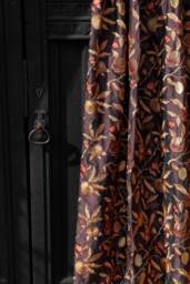William Morris Fruit Embroiderey With Velvet Lining Portiere Door Curtain - thumbnail 1