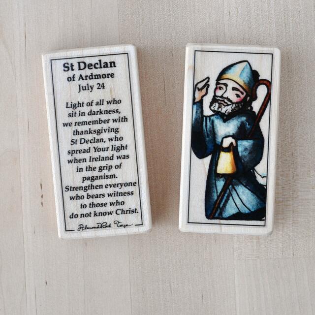 st Declan Patron Saint Block With Gift Bag // Apostle Of Ireland Catholic Toys By Almondrod - image 1