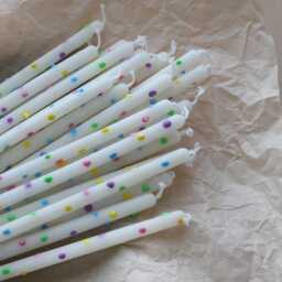 Handmade Beeswax Birthday Candles With Colorful Dots - Natural Eco-Friendly Party & Celebration Decor - thumbnail 3