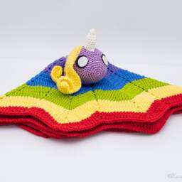 Rainbow Unicorn Blanket - Crochet Amigurumi Handmade Gift Cute Acrylic Yarn Baby Birthday - thumbnail 2