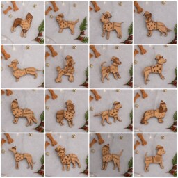 Chihuahua Dog Breed Christmas Decoration Gift Personalised Tree Ornament Engraved Wooden - thumbnail 3