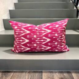 Galaxia Silk Ikat Pillow Cover - Statement Cushion For Home Decor - thumbnail 2