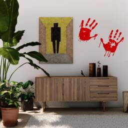 Bloody Hands Scary Red Vinyl Sticker - Zombie Blood Car Wall Laptop Window Halloween Decal Print Vampire Bumper Horror Slimy Bleeding Sign - thumbnail 4