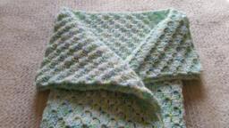 Crochet Corner To Baby Blanket, Multi Color Blanket, Gift Idea's, Shower, Gift Idea's. Ready Ship