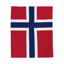 Norway Velveteen Plush Blanket, Flag Blanket, Flag Of Custom Norwegian Name Norge Gift - thumbnail 2