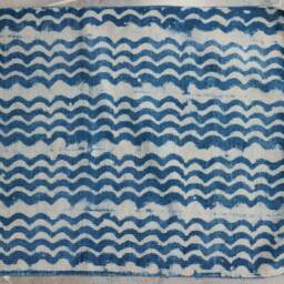 Handwoven Indigo Cotton Runner Rug, Traditional Indian - 2x6 Ft - thumbnail 3