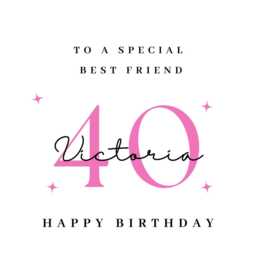 Best Friend 40Th Birthday Candle Sticker Label Stickers Labels - thumbnail 4