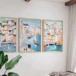 Set Of 3 Brixham Posters, Devon Wall Art, UK Travel Prints, Harbour Poster Set, Coastal Decor, Fishing Village Gift - thumbnail 3