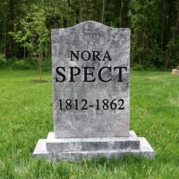 Nora Spect Silly Clever Halloween Tombstone Yard Prop - thumbnail 2