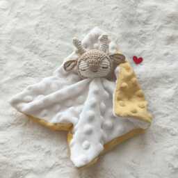 Deer Bola Comforter, Organic Cotton, Baby Personalized Handmade, Comforter - thumbnail 3