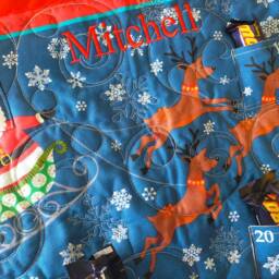 Advent Calendar Frosty Christmas, Personalized Christmas Decoration, Wall Hanging, Fabric - thumbnail 2