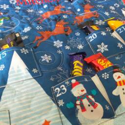Advent Calendar Frosty Christmas, Personalized Christmas Decoration, Wall Hanging, Fabric - thumbnail 4