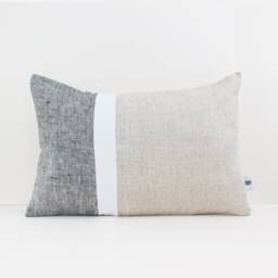 Lumbar Pillow Covers 14x36 Cushion Cover, Color Block Cover Geometric Cases, Linen Throw Rectangular Cushions UK - thumbnail 2