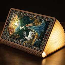 Throne Of Glass Fantasy Night Light, Aelin Of Book Lamp, Fire Queen Reader Gift, Bookish Decor For Fans, Reading Nook Lamp - thumbnail 3