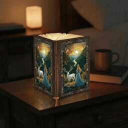 Throne Of Glass Fantasy Night Light, Aelin Of Book Lamp, Fire Queen Reader Gift, Bookish Decor For Fans, Reading Nook Lamp - thumbnail 2