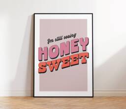 Honey Sweet Lyrics Inspired Print - Wall Art A4 A3 A5 Unframed Indie Music Rock - thumbnail 1