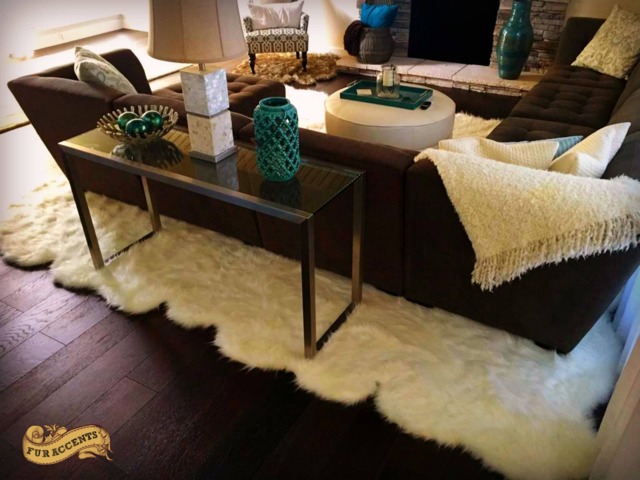 Plush Faux Sheepskin Rug - Shaggy Throw Rug, Usa Made - image 1