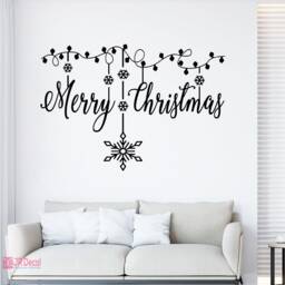 Christmas Snowflake Wall Decals, Merry Window Decor - thumbnail 2