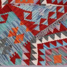 5x7 Geometric Design Kilim Rug, Boho Afghan Handmade Wool Flatweave Natural Veg Dyes Oriental Area Bedroom Living Room - thumbnail 4
