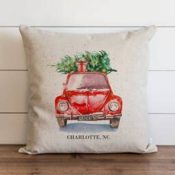 Christmas Car Custom - Pillow Cover Holiday Covers Decor 20 X 18 - thumbnail 1