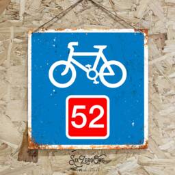 Personalised Ncr Metal Signs - Worn/Clean Look Cycle Route Sustrans Touring Path Arrow Square Or Rectangle - thumbnail 3