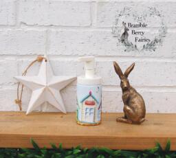 Soap Dispenser Hand Wash Beach Huts Hut House Seaside Nautical Coast Decoupaged Glass Handmade