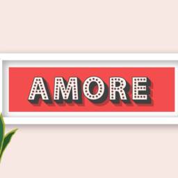 Framed Amore Print, Valentines Presents Sign, Love Sign Wall Decor, Slogan Paper Anniversary Present - thumbnail 2