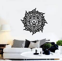 Irish Vinyl Wall Decal Tribal Sign Knot Ireland Wolf Symbol Talisman Decor Stickers Mural - #2314Di - thumbnail 1