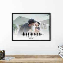 Sound Wave Art Print Dad Birthday Gift Or Fathers Day Gift, Personalised Voice Recording Print, New Custom First Time - thumbnail 2